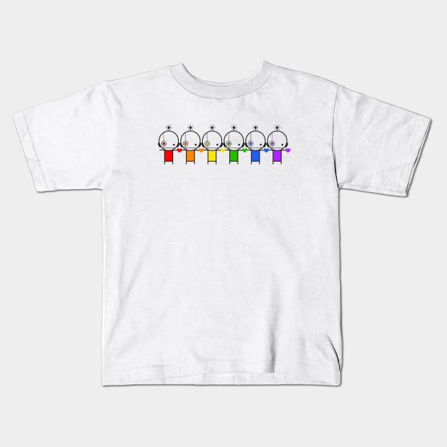 ALL TOGETHER NOW Kids T-Shirt by An Idle Robot